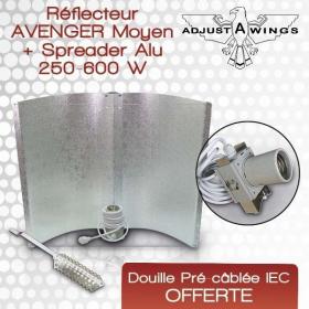 Réflecteur Adjust-A-Wing® AVENGER Moyen Précâblé + Speader ALU